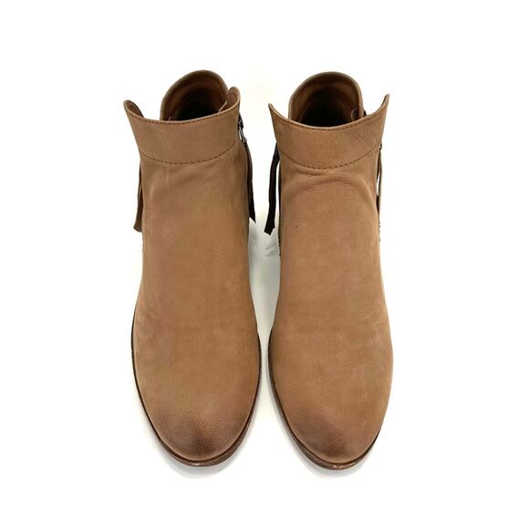 Sam Edelman Packer Women Tan Ankle Boot Sz 8 Soft Leather Low Cuban Heel Bootie - Picture 12 of 16